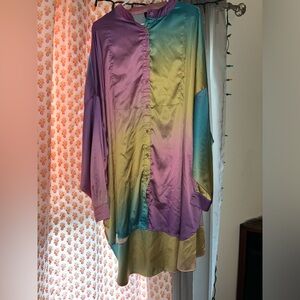 Satin Pastel Rainbow Top